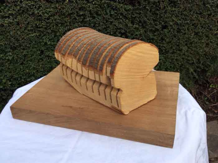 carved loaf of bread