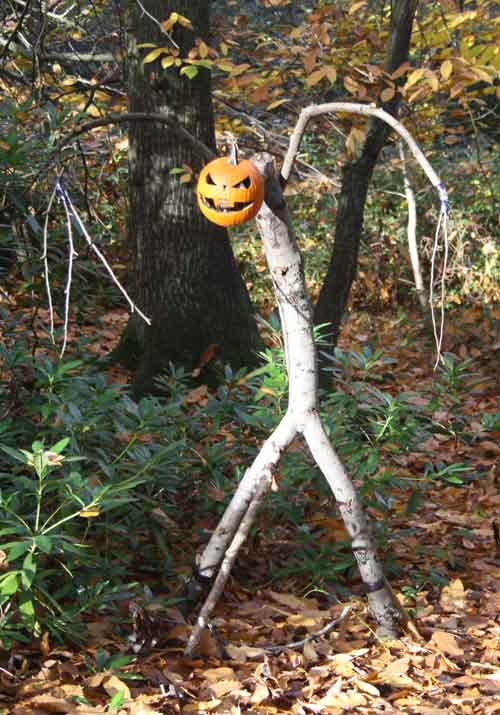 halloween doll in wood